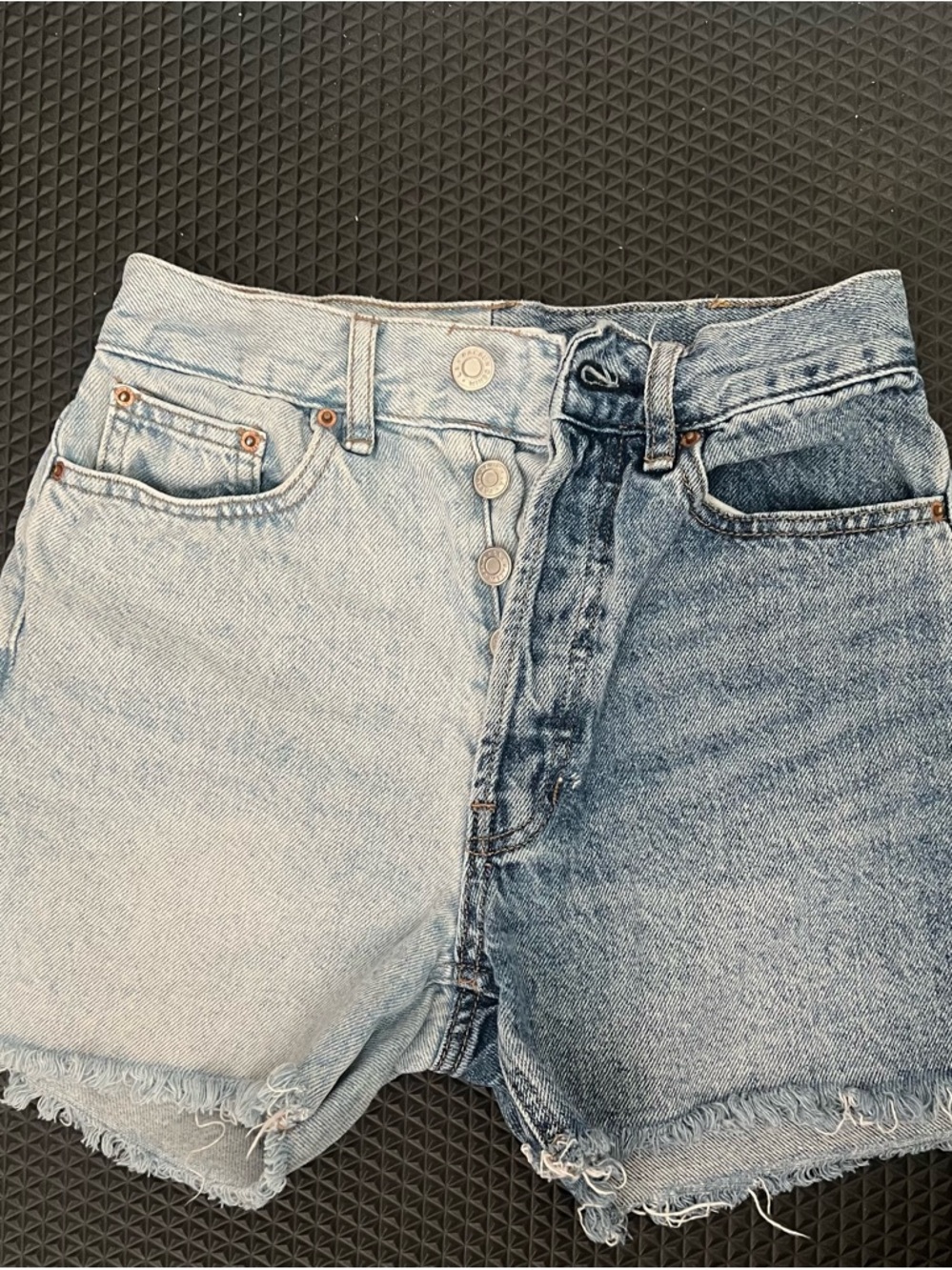 PacSun Light Blue Two-Tone Denim Shorts
